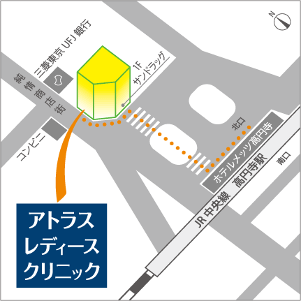 クリニックまでの地図